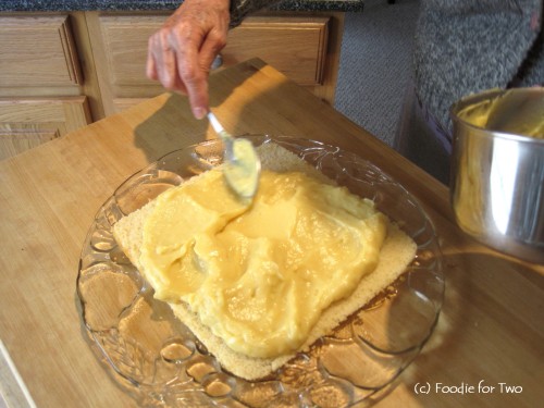 Boston Cream Pie_Filling_Foodie for Two