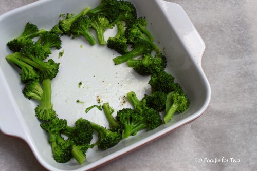 Broccoli spears in pan_Foodie for Two